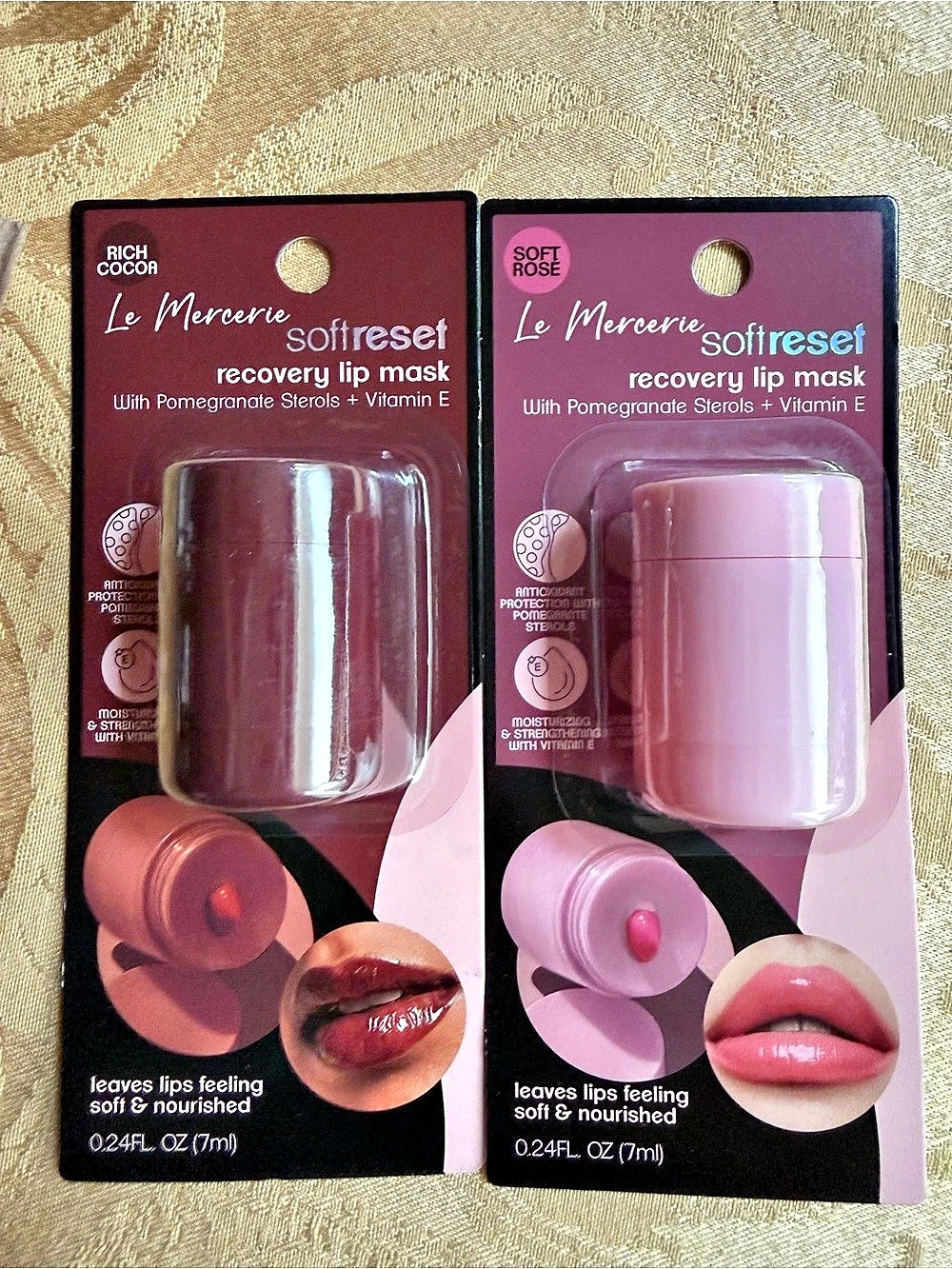 Le Mercerie Soft Reset Recovery Lip Mask Duo Pink & Purple